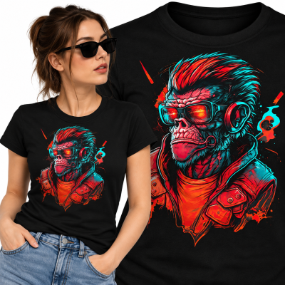 KOSZULKA DAMSKA ZWIERZĘTA BAD MONKEY 3